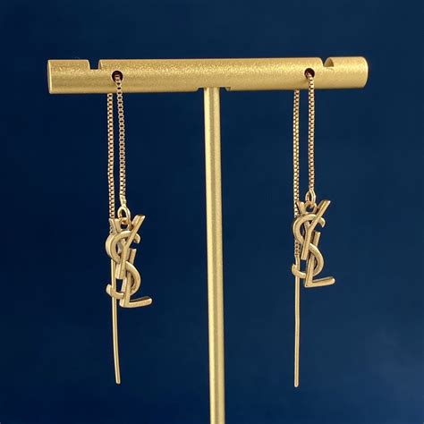 ysl threader earrings